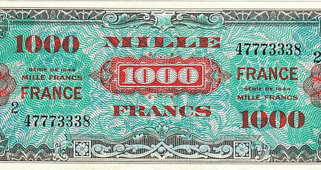 1000 francs France type 1945