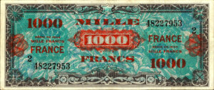 1000 francs France type 1945