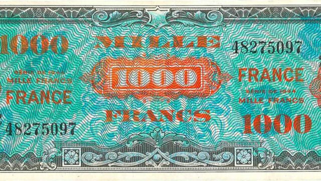 1000 francs France type 1945