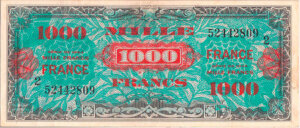 1000 francs France type 1945