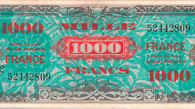 1000 francs France type 1945