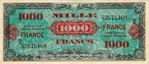 1000 francs France type 1945