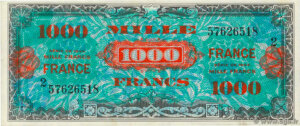 1000 francs France type 1945