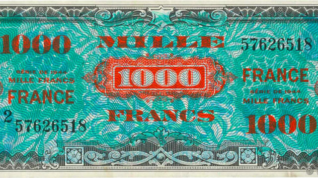 1000 francs France type 1945