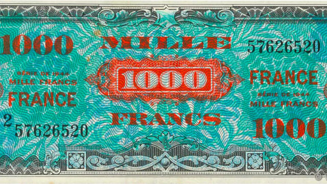 1000 francs France type 1945