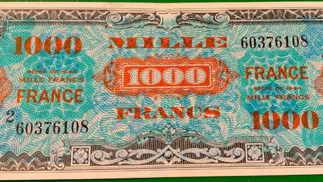 1000 francs France type 1945