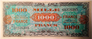 1000 francs France type 1945