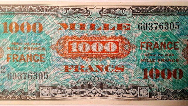 1000 francs France type 1945