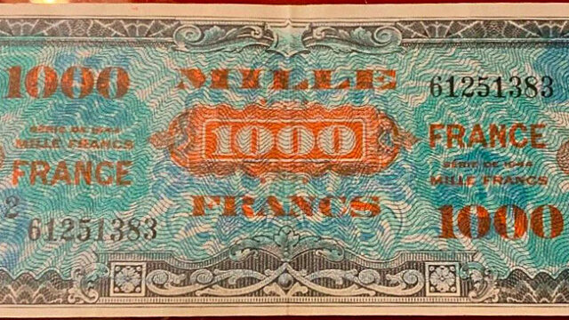 1000 francs France type 1945