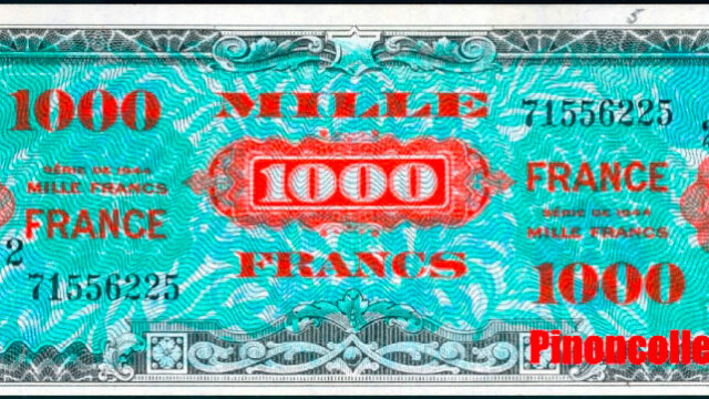 1000 francs France type 1945