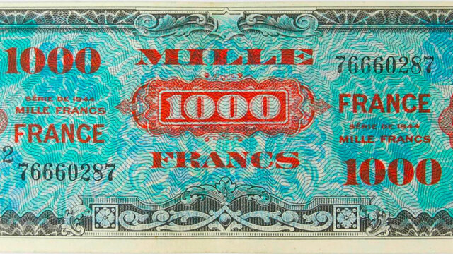 1000 francs France type 1945