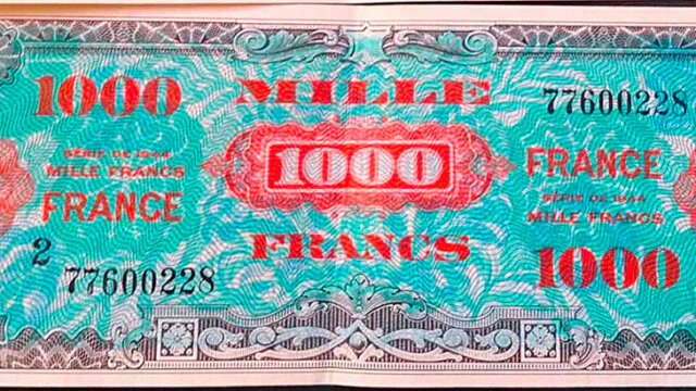 1000 francs France type 1945