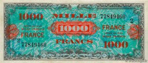 1000 francs France type 1945