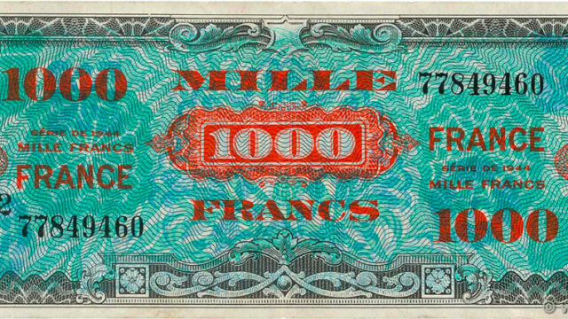 1000 francs France type 1945