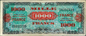 1000 francs France type 1945