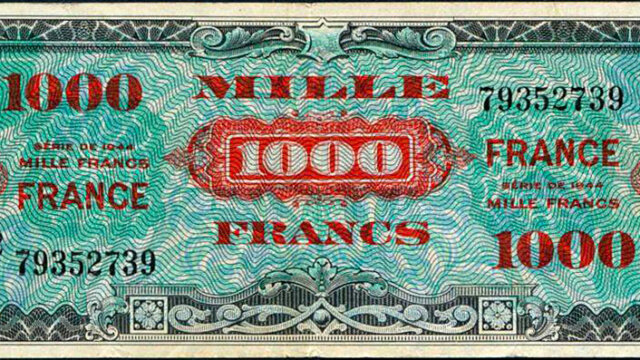 1000 francs France type 1945