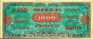 1000 francs France type 1945