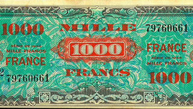 1000 francs France type 1945