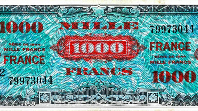 1000 francs France type 1945