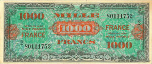 1000 francs France type 1945