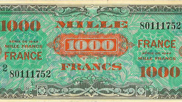 1000 francs France type 1945