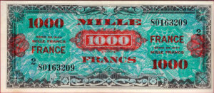 1000 francs France type 1945