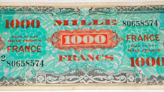 1000 francs France type 1945