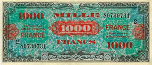 1000 francs France type 1945