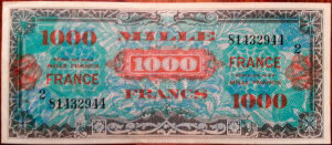 1000 francs France type 1945