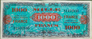 1000 francs France type 1945