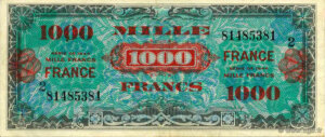 1000 francs France type 1945