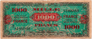 1000 francs France type 1945