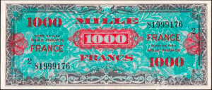 1000 francs France type 1945