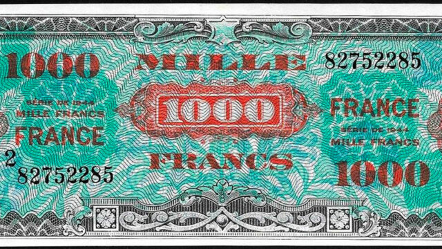 1000 francs France type 1945