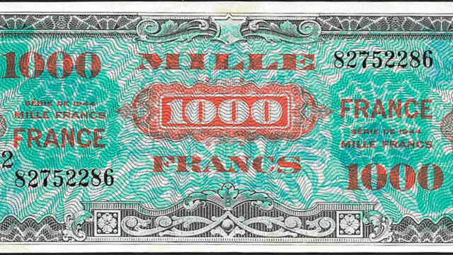 1000 francs France type 1945