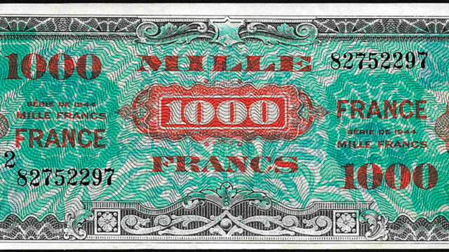 1000 francs France type 1945