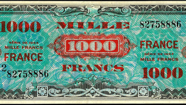 1000 francs France type 1945