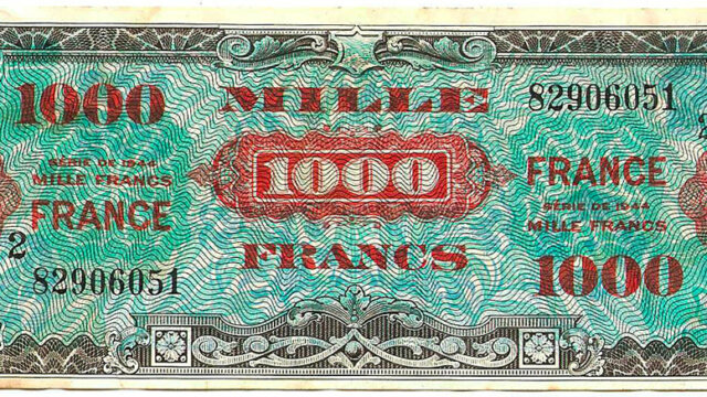 1000 francs France type 1945