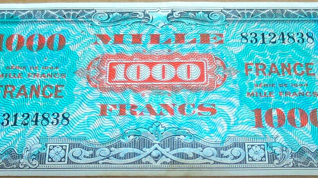 1000 francs France type 1945