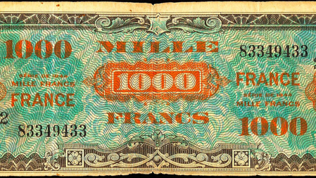 1000 francs France type 1945