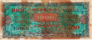 1000 francs France type 1945