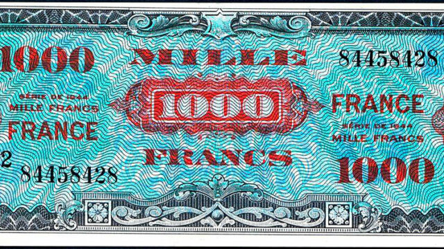 1000 francs France type 1945