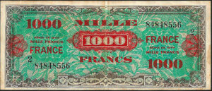 1000 francs France type 1945