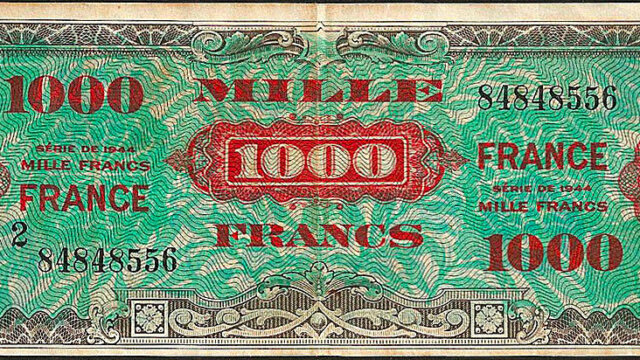 1000 francs France type 1945