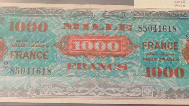 1000 francs France type 1945