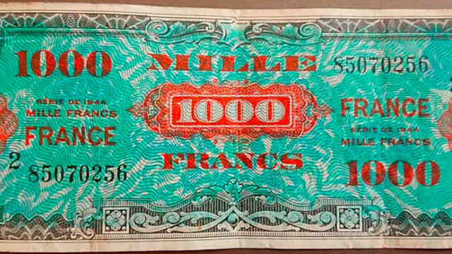 1000 francs France type 1945