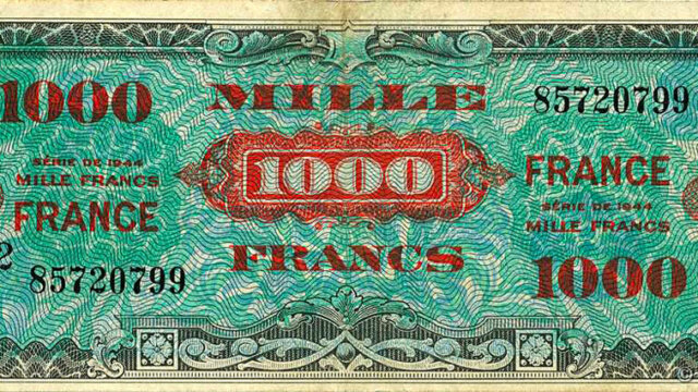 1000 francs France type 1945