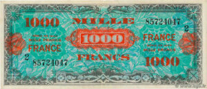 1000 francs France type 1945