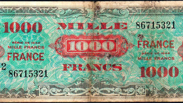 1000 francs France type 1945