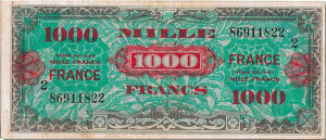 1000 francs France type 1945